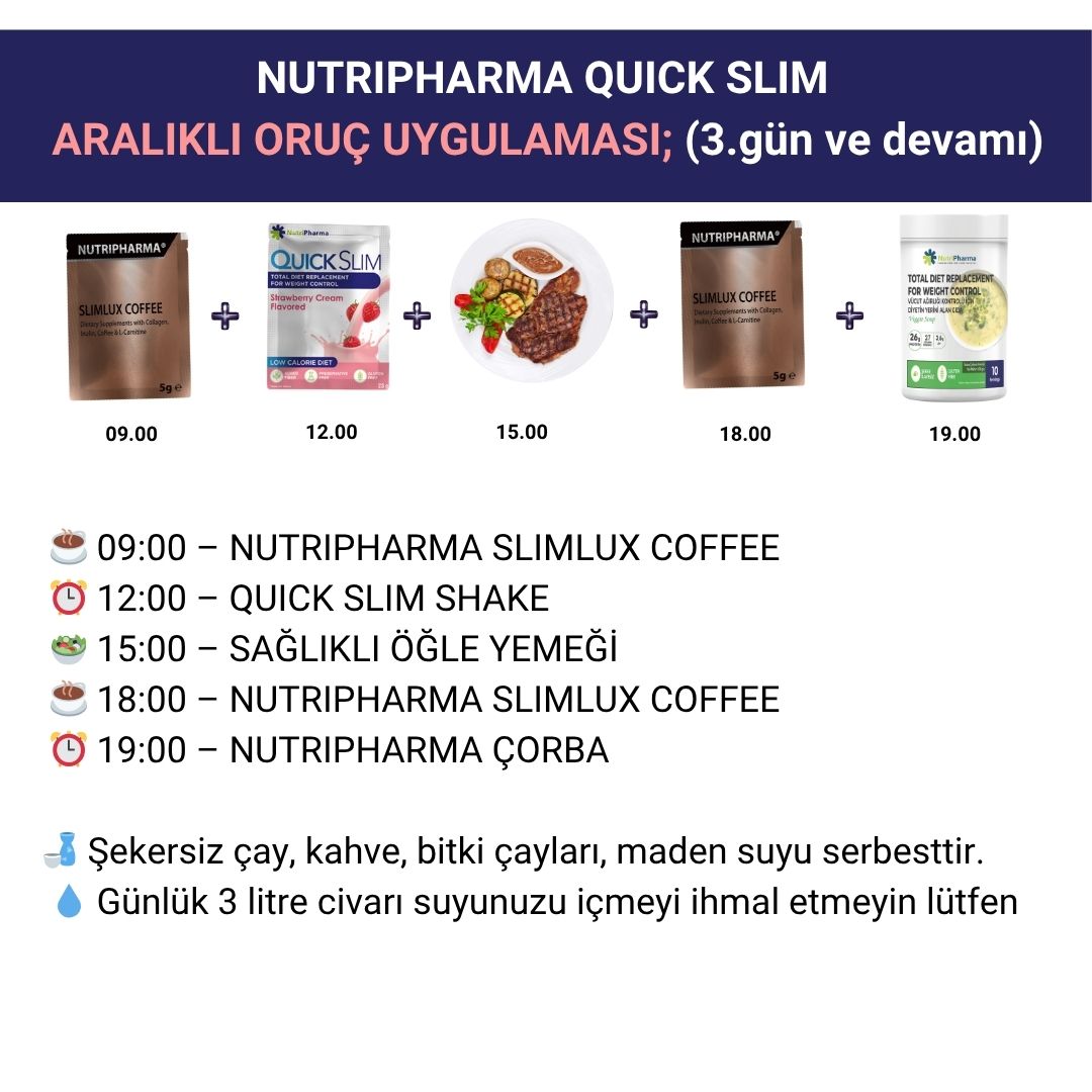 Quick Slim Tam Diyet Seti (Shake, Çorba ve Form Kahve)