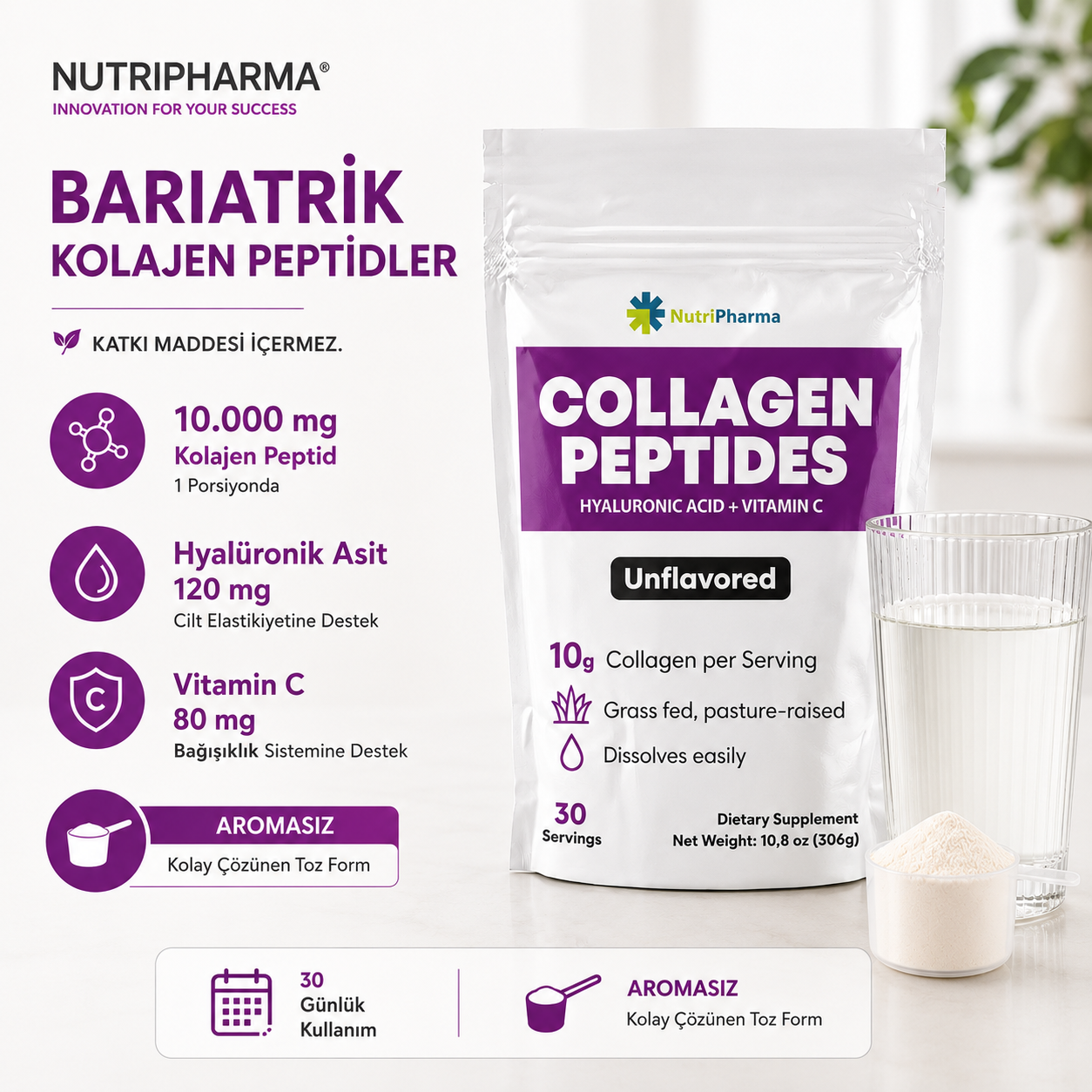 Bariatrik Diyet Seti | Yüksek Proteinli Shake, Multivitamin ve Kolajen | Nutripharma