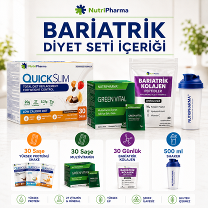 Bariatrik Diyet Seti | Yüksek Proteinli Shake, Multivitamin ve Kolajen | Nutripharma