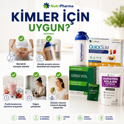 Bariatrik Diyet Seti | Yüksek Proteinli Shake, Multivitamin ve Kolajen | Nutripharma