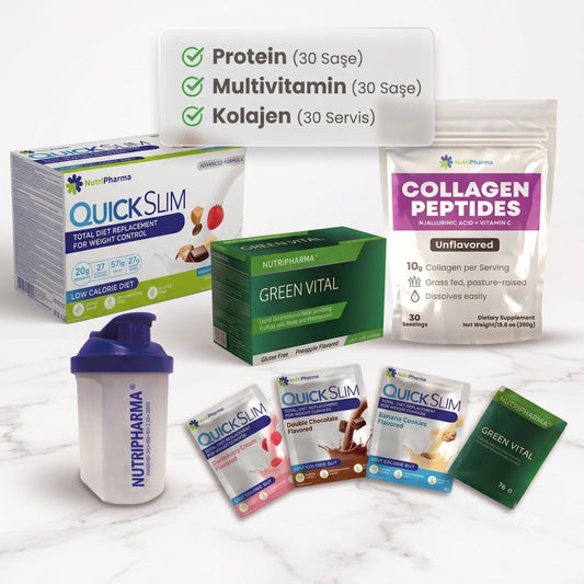Bariatrik Diyet Seti | Yüksek Proteinli Shake, Multivitamin ve Kolajen | Nutripharma