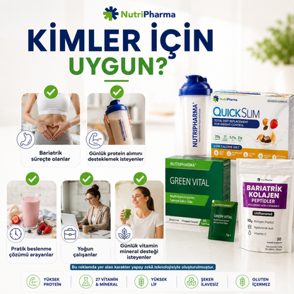 Bariatrik Diyet Seti | Yüksek Proteinli Shake, Multivitamin ve Kolajen | Nutripharma