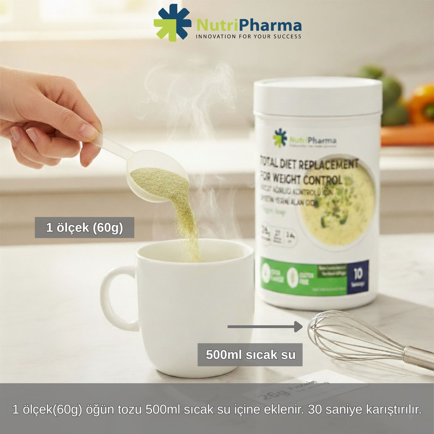 NutriPharma Yüksek Proteinli Çorba - Kilo Verme Amaçlı Öğün Yerine Geçen Çorba
