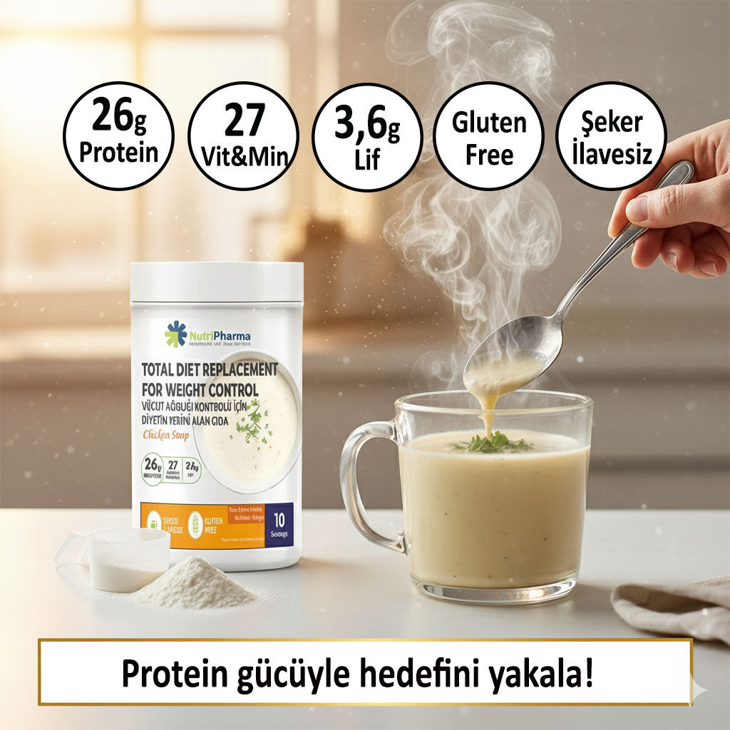 NutriPharma Yüksek Proteinli Çorba - Kilo Verme Amaçlı Öğün Yerine Geçen Çorba