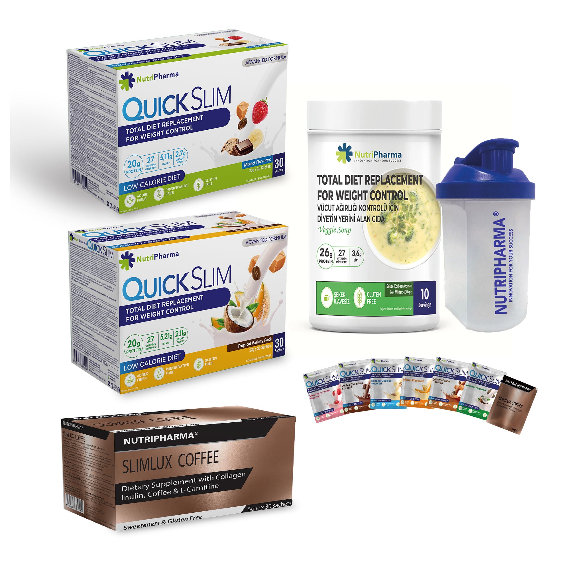 Quick Slim Hızlı Diyet Seti | Form Programı (Shake & Çorba & Kahve
