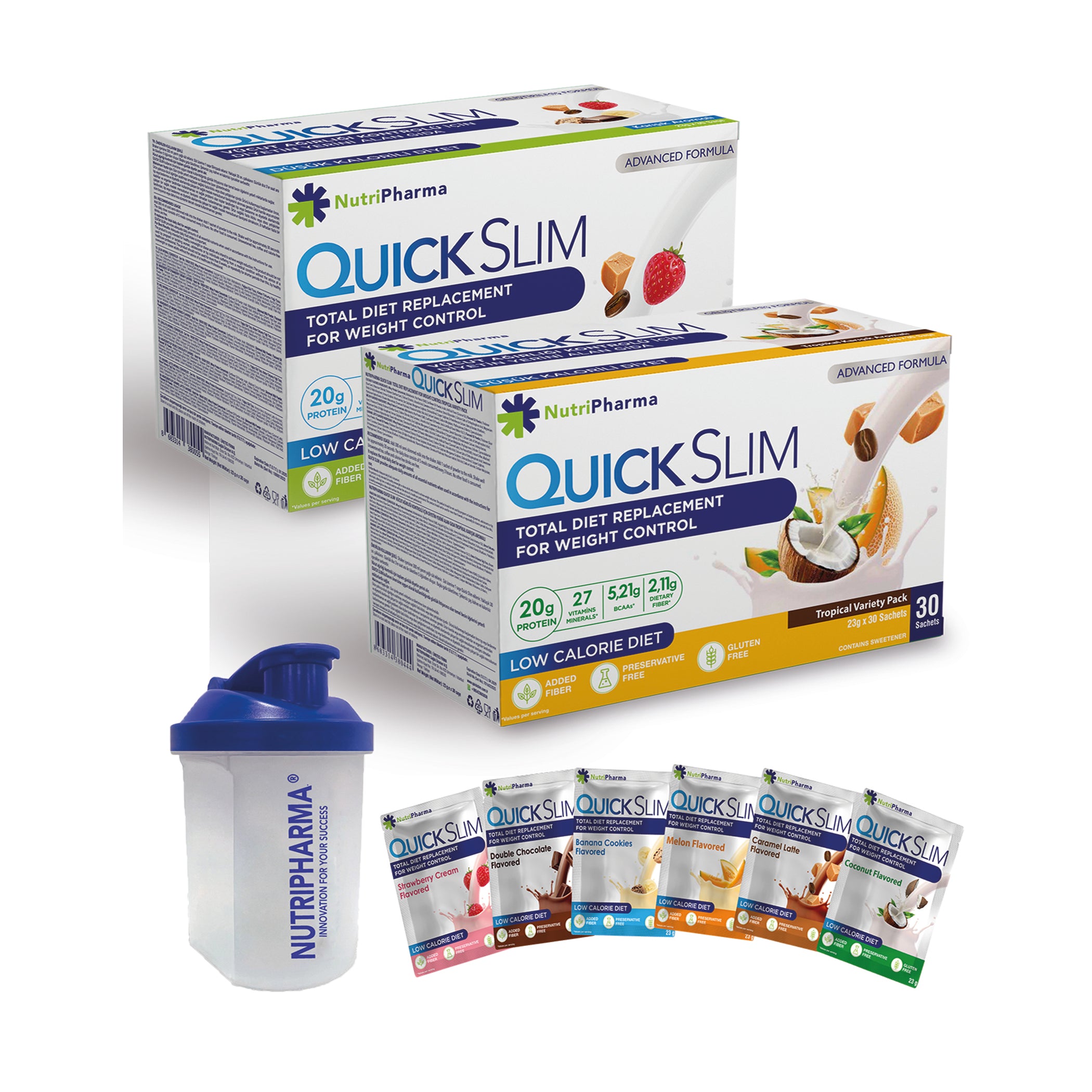 Quick Slim Shake – 2 Kutu + Shaker Hediye | Tok Tutan Diyet Shake
