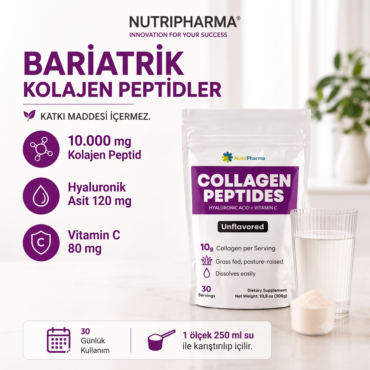 Bariatrik Diyet Seti | Yüksek Proteinli Shake, Multivitamin ve Kolajen | Nutripharma