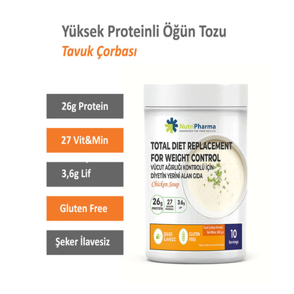 NutriPharma Yüksek Proteinli Çorba - Kilo Verme Amaçlı Öğün Yerine Geçen Çorba